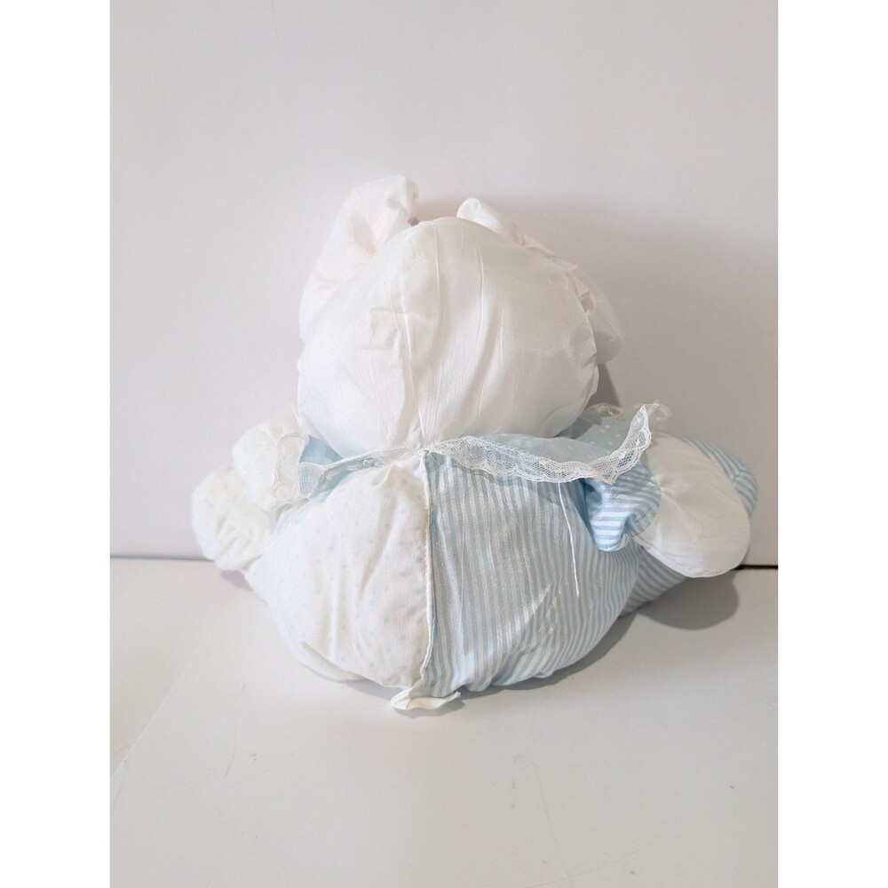 Vintage Fisher Price Puffalump #1357 Baby Mouse Pastel Blue Bib Rattle 1988 - Picture 6 of 11